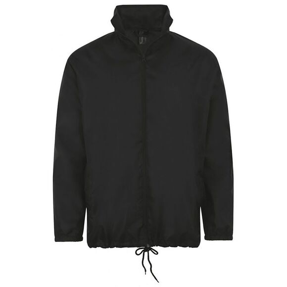 SOLS Unisex Shift Showerproof Windbreaker Jacket / Black - Picture 1 of 4